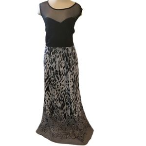 Sami & Jo Maxi Dress Sheer Neckline Women's Sz 2X